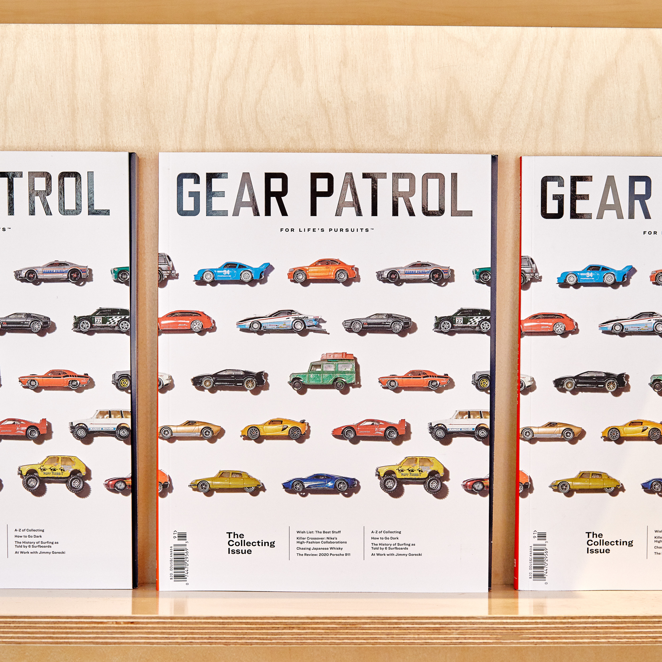Cover images of Gear Patrol publications