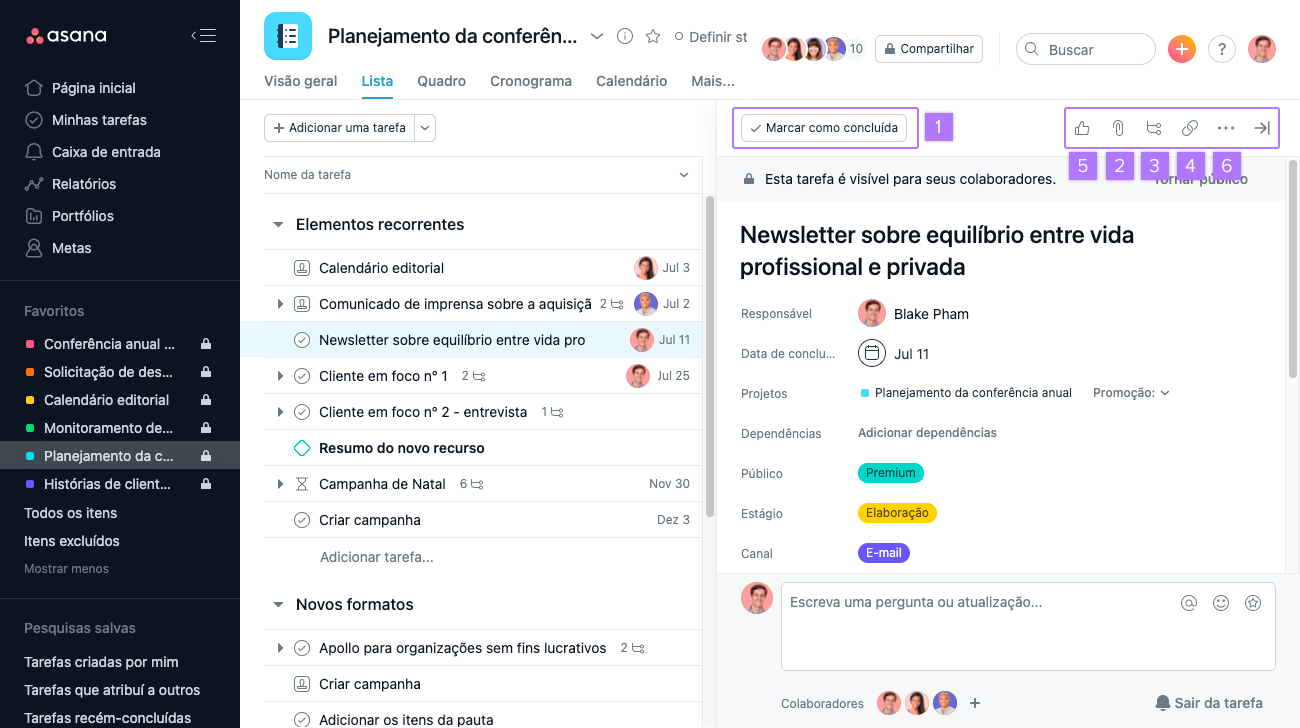 destaque do painel direito
