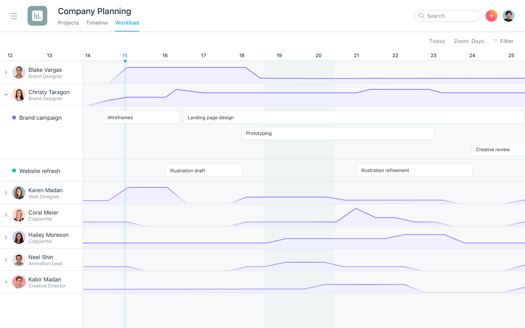 [Product UI] Adjust your team's workload as needed (Workload)