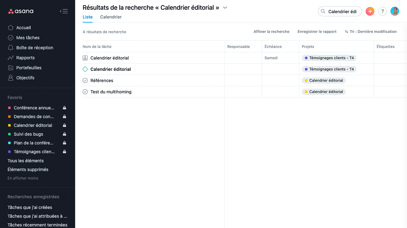 résultats de recherche
