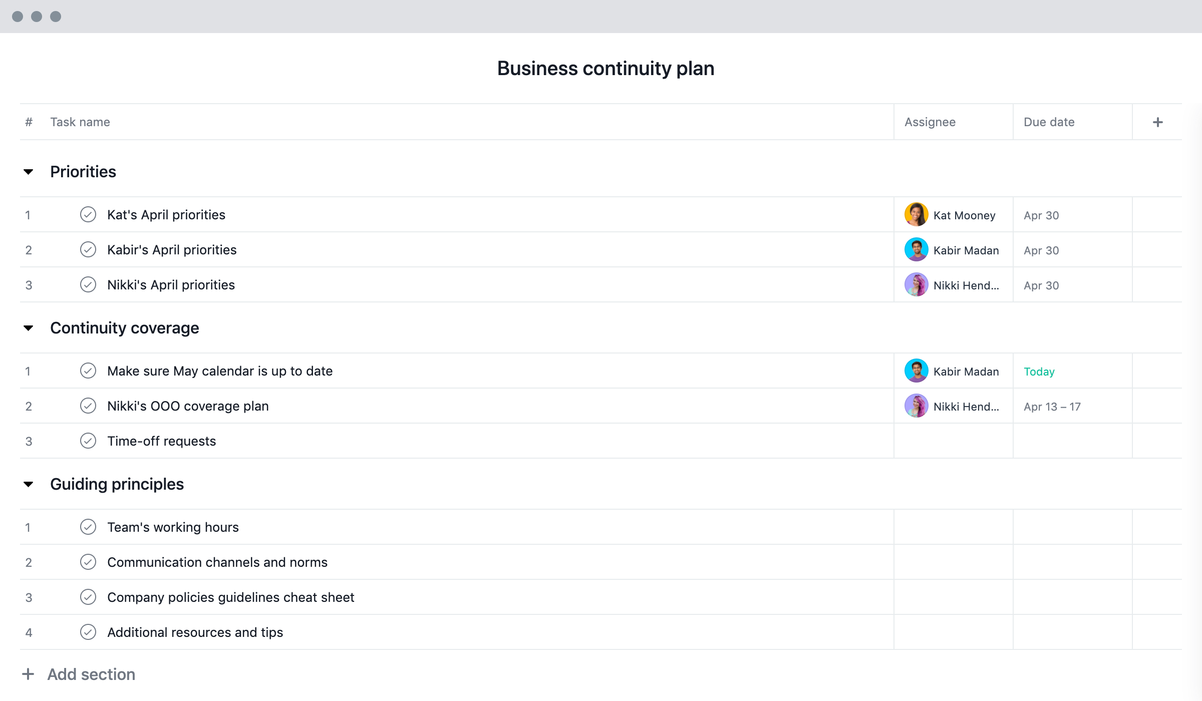 [old Product UI] Business continuity plan (example)