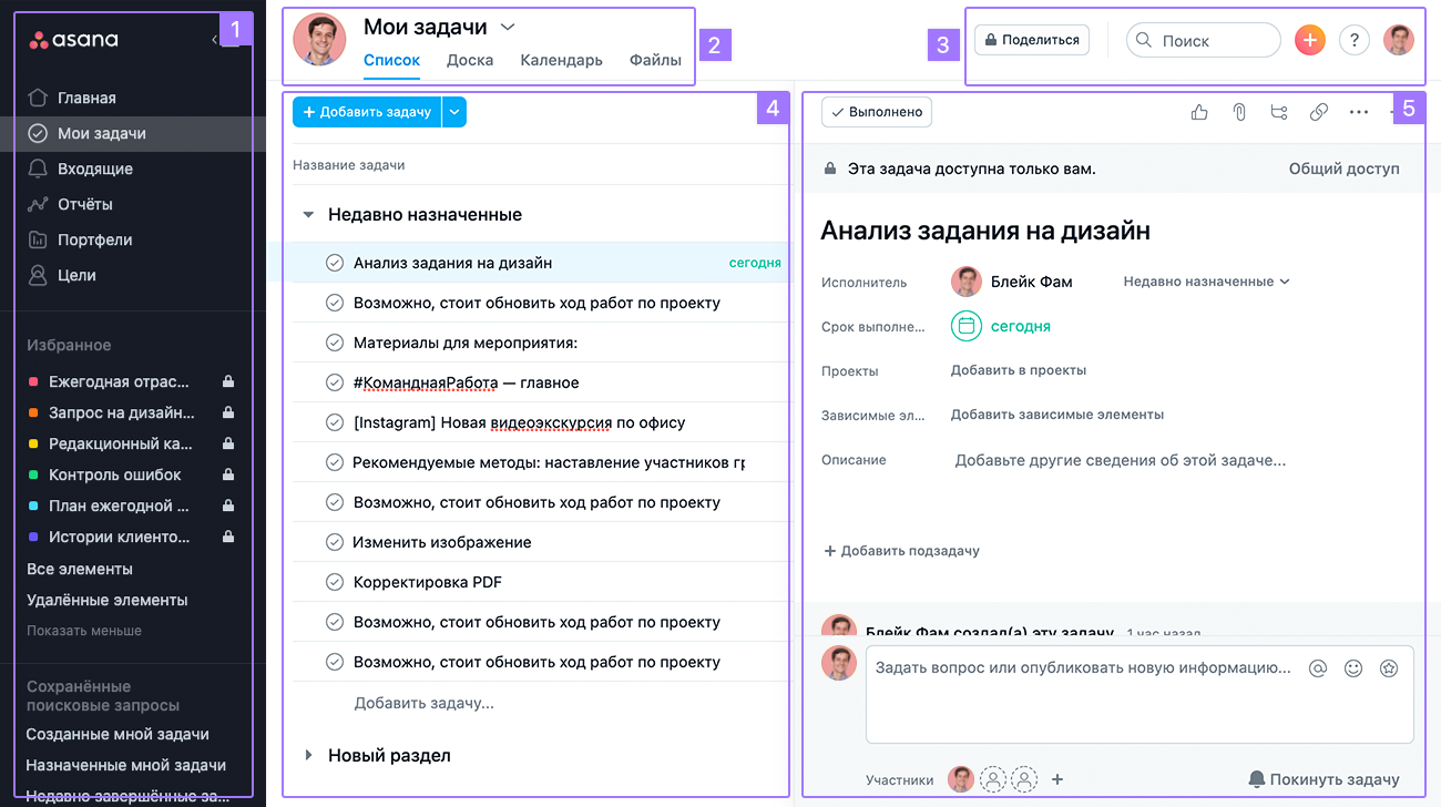 Навигация в Asana | Руководство по продукту • Руководство по продукту Asana