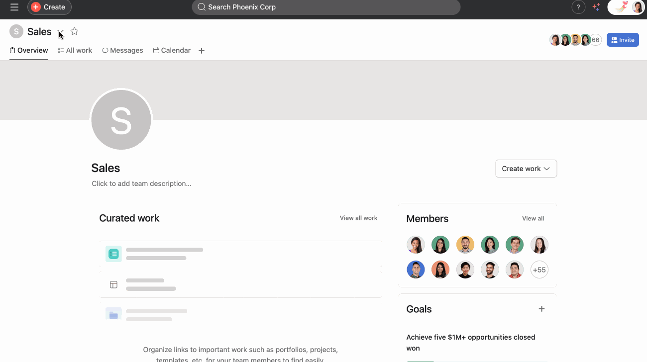 Definir cor para a página da equipe