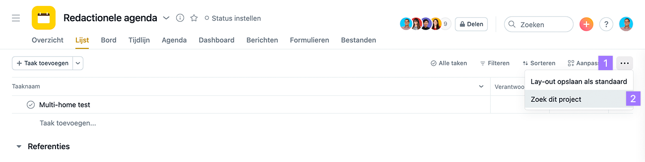 project snel zoeken