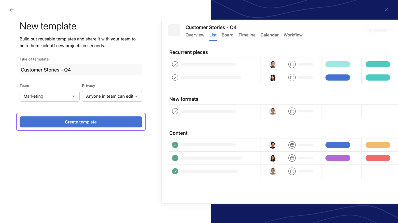 How to Use Asana Project Templates Product Guide • Asana Product Guide