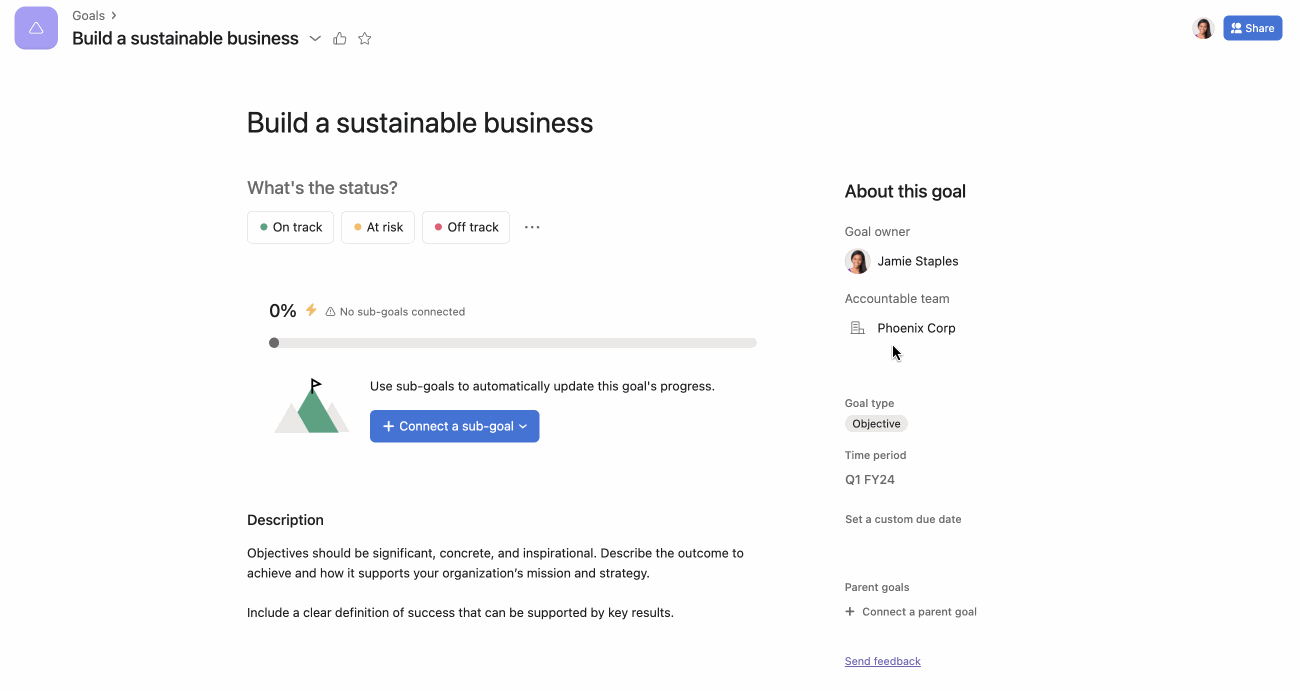 How to connect a sub-goal to a company goal.gif
