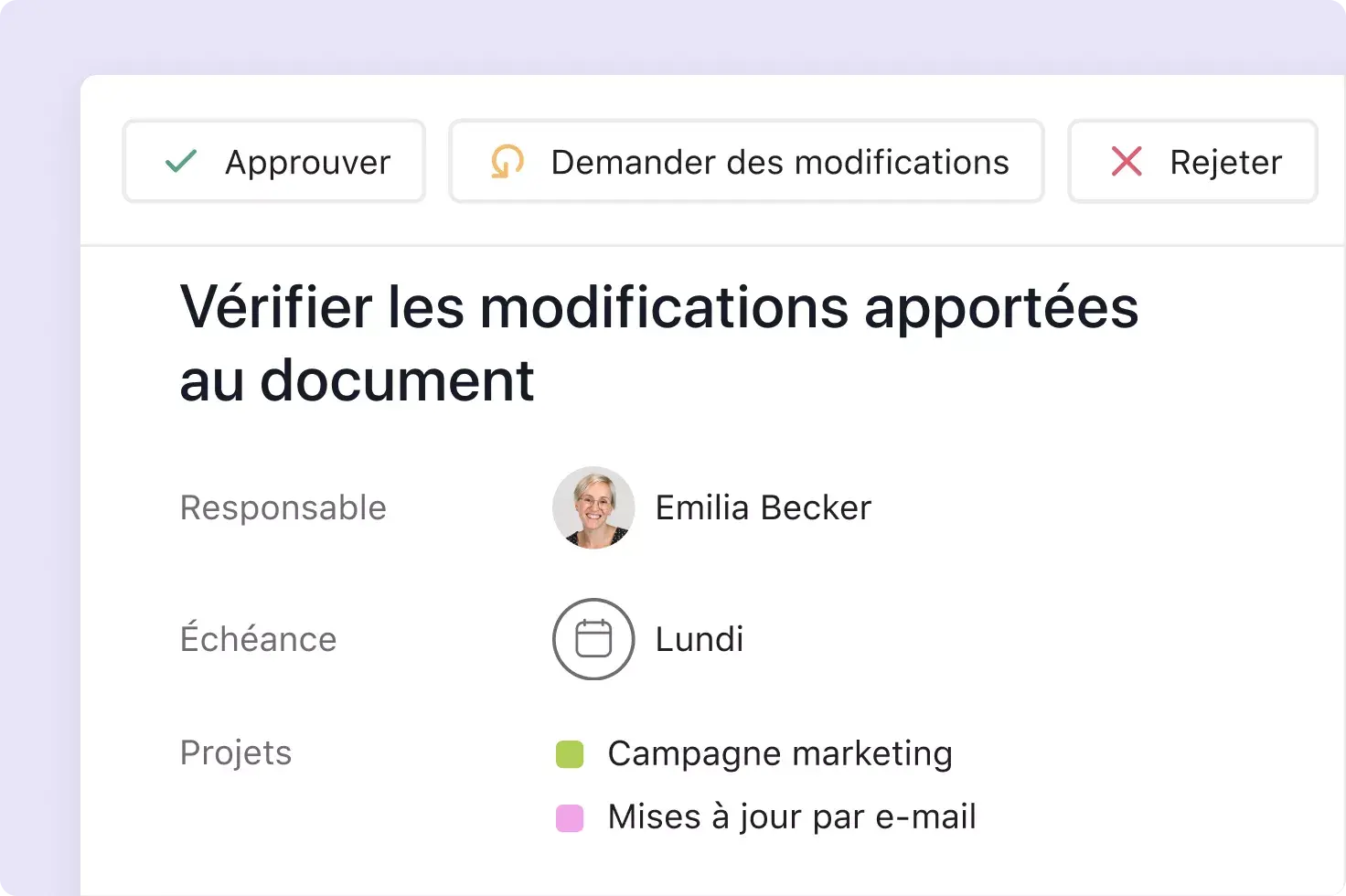 Accélérez la validation du travail sur Asana