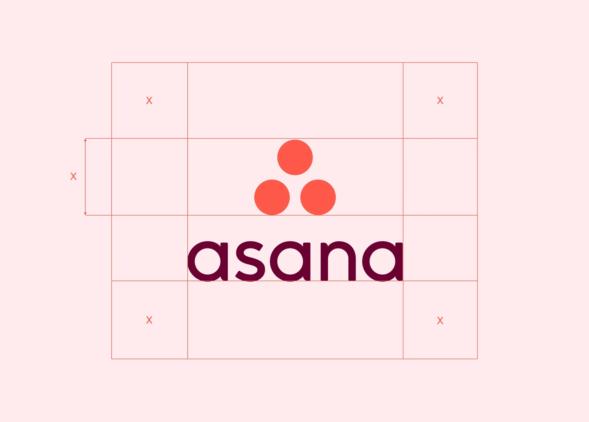 Asana logo clearspace - vertical