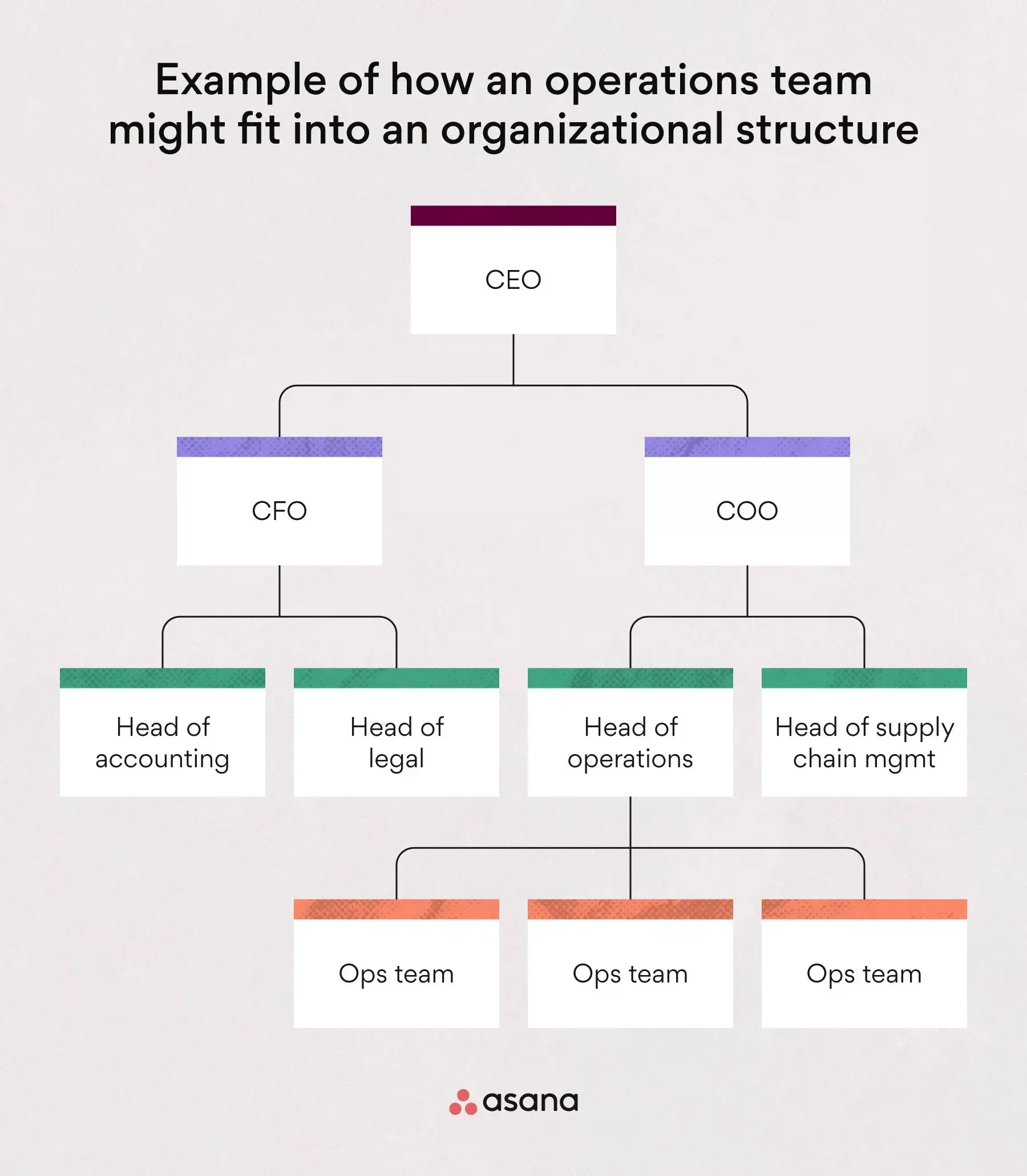 [inline illustration] how an operations team might fit into an organizational structure (example)