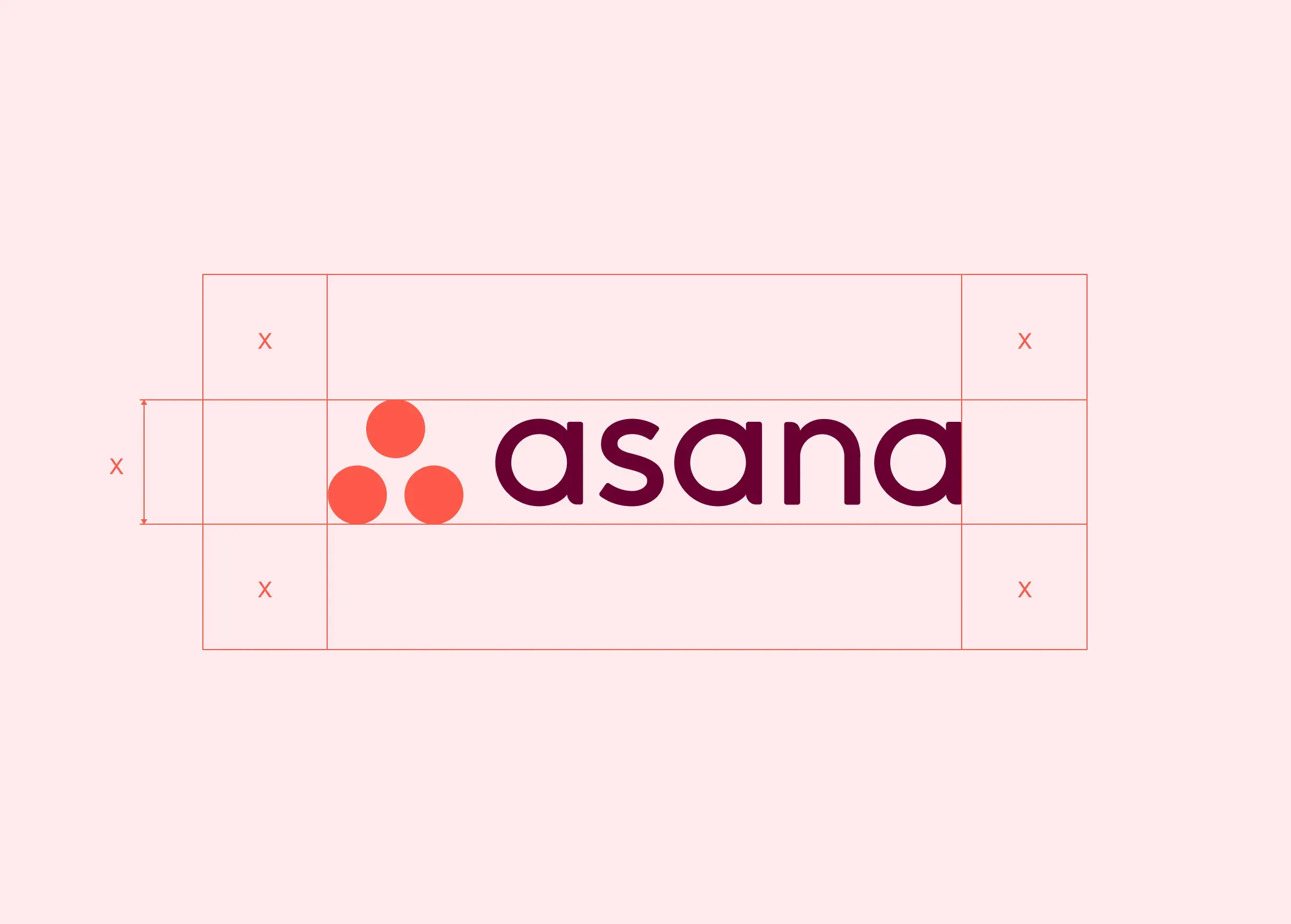 Asana logo clearspace - horizontal