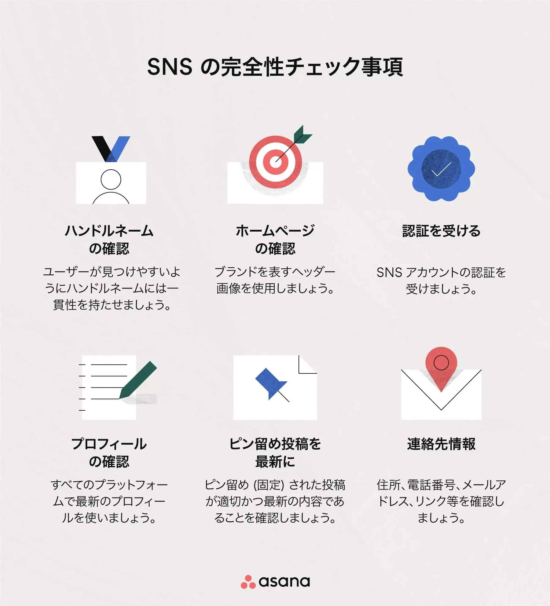 SNS が完璧な状態であることを確認する際のチェックポイント