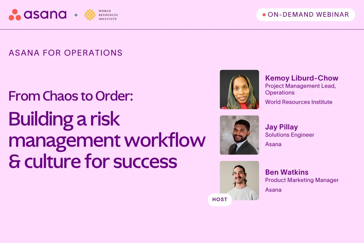 From chaos to order: Building a risk management workflow & culture for success