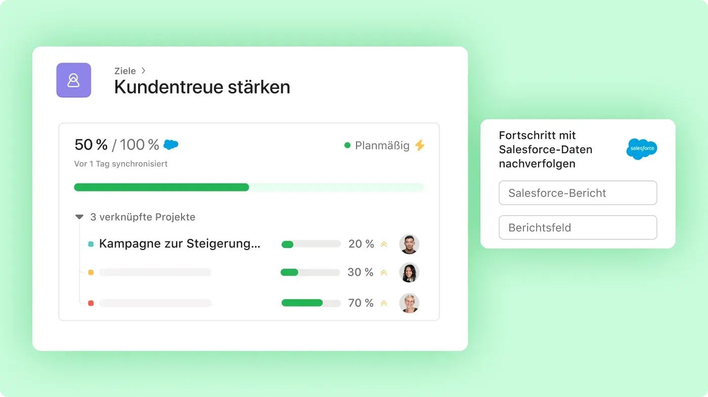 Angestellte im Gespräch mit Kunden: Asana abstrahierte Produkt-UI