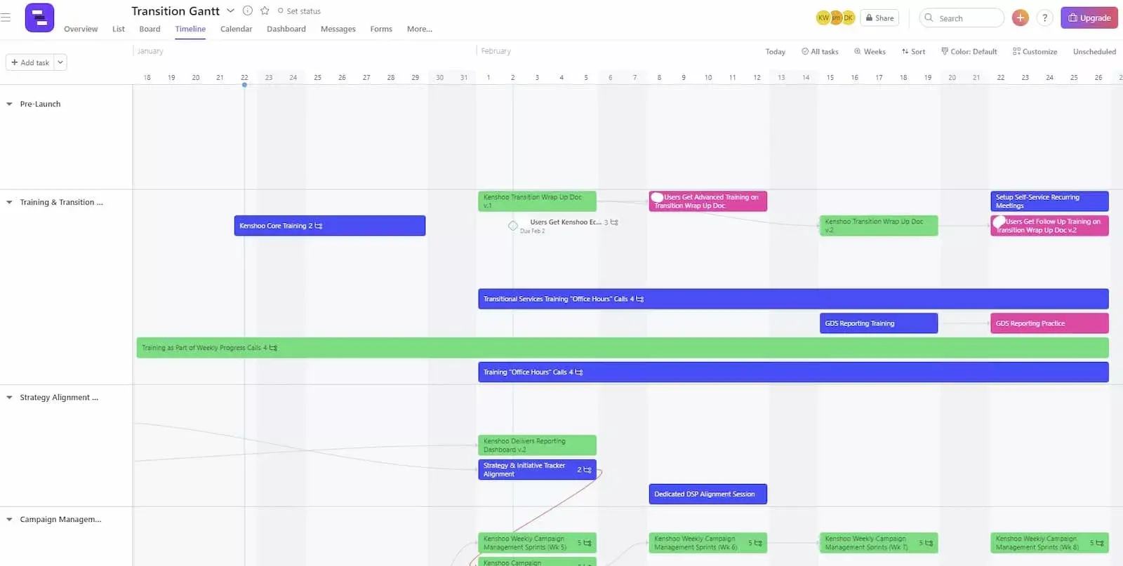 Asana Case Study - Skai - Client plan