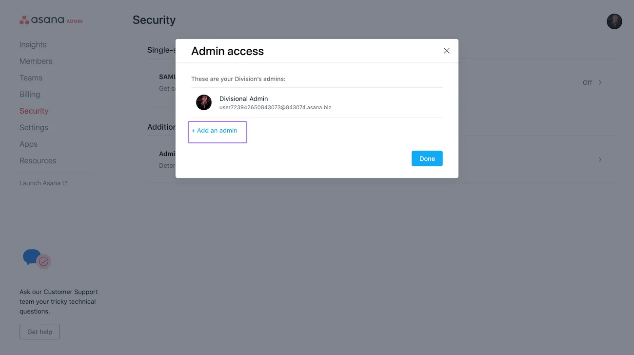 admin access 2