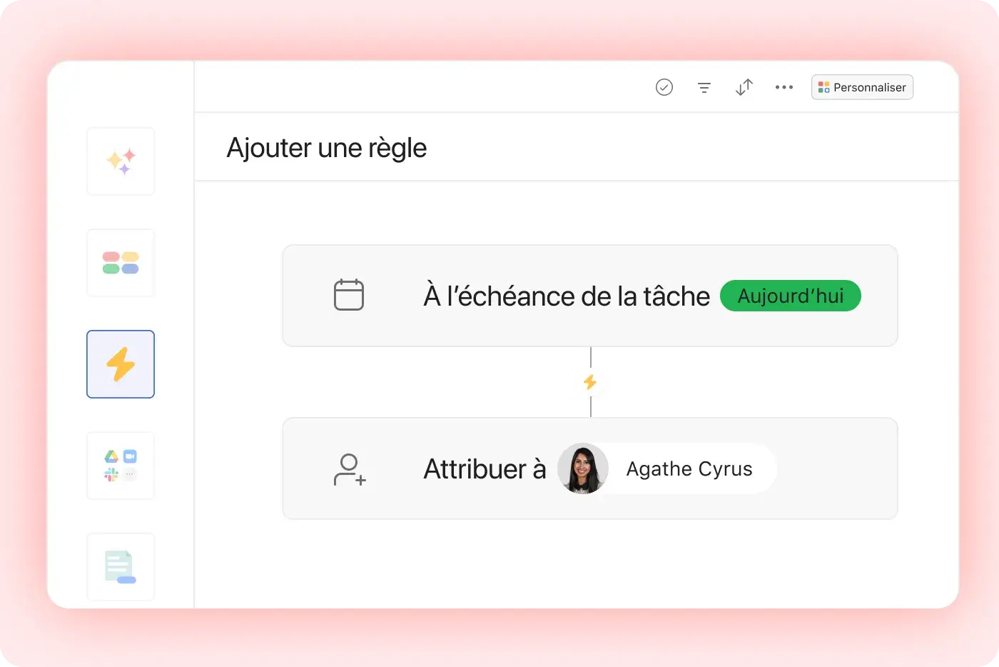 Icône Créez une règle