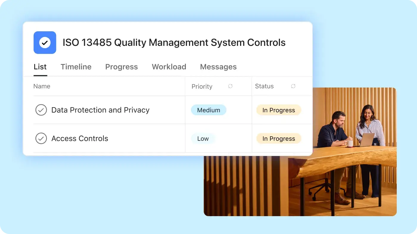 Regulatory & Compliance Tracking image: Abstracted product UI