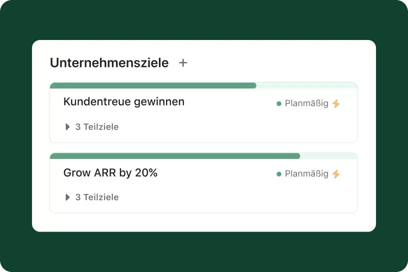 Produkt-UI zu Klarheit und Verantwortlichkeit in Asana 