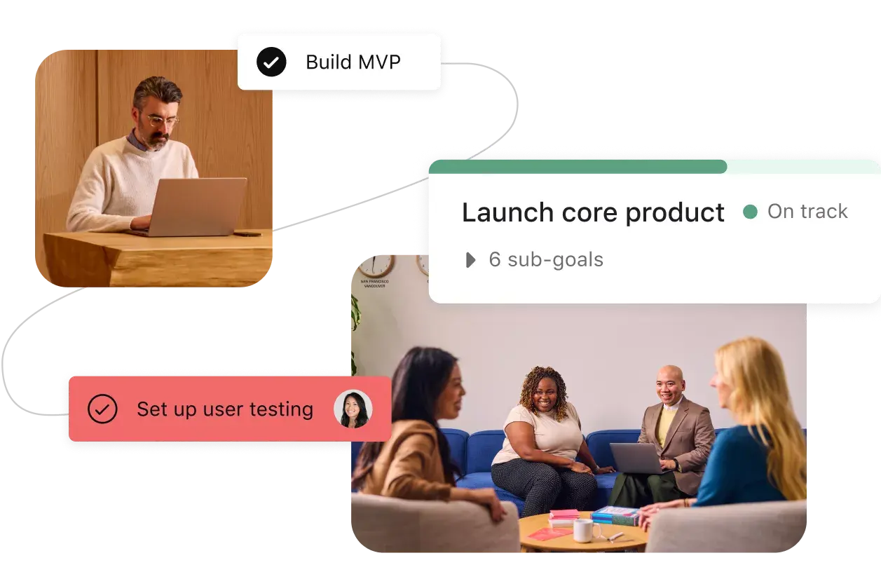 Asana product showing connection of tasks