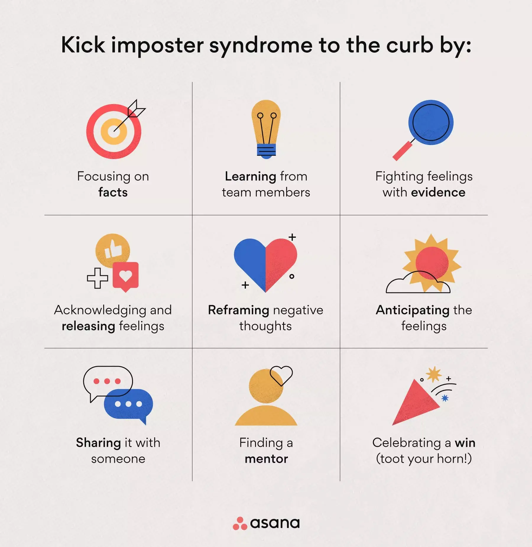[inline illustration] 9 ways to kick imposter syndrome to the curb (infographic)