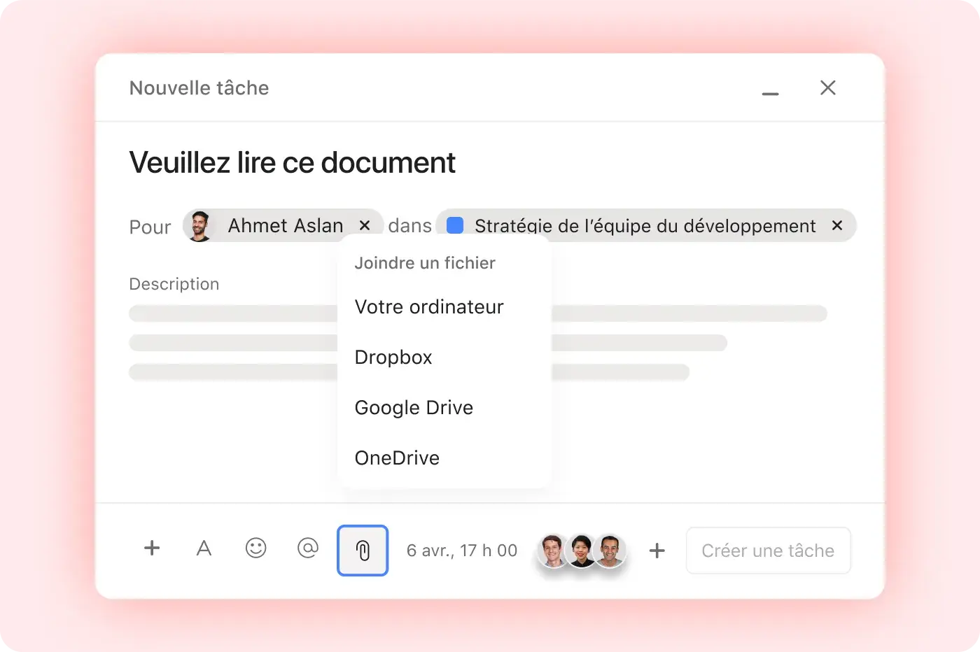 Icône Créez une tâche