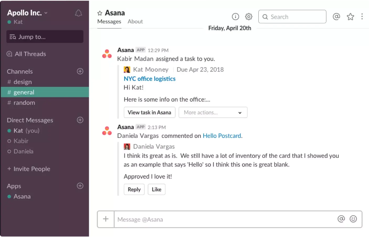 stay on track with Asana