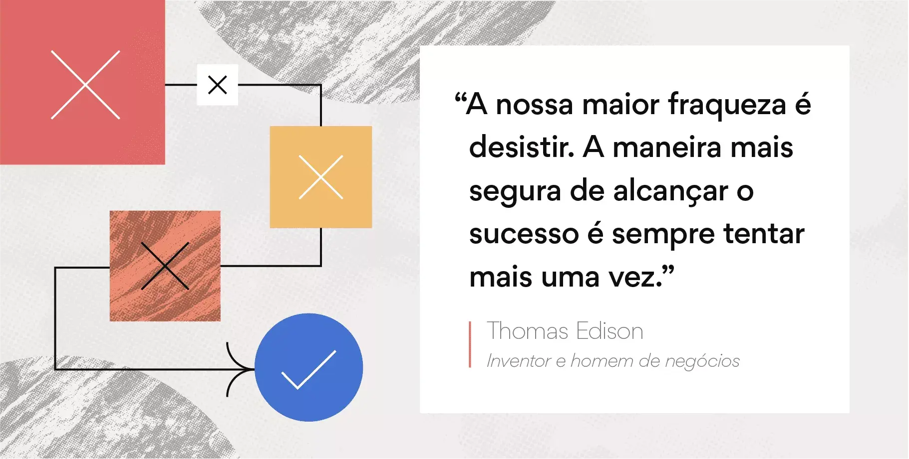 Imagem da citação de Thomas Edison para motivação das equipes