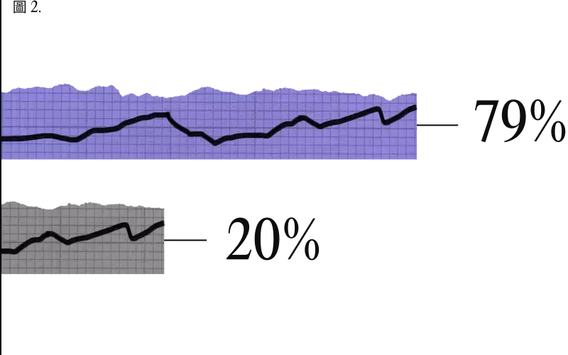 圖表顯示 79%，領先競爭對手 20%