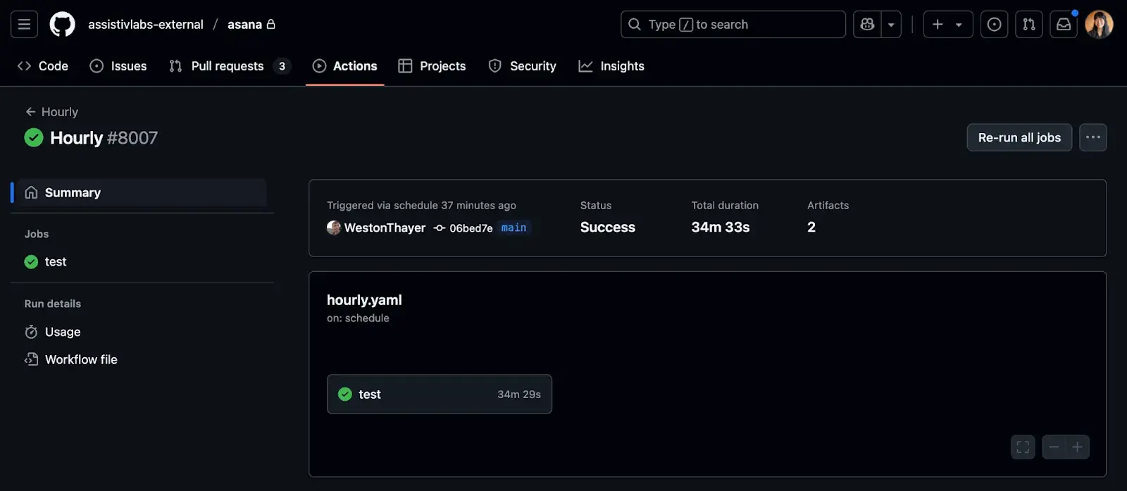 screenshot of Assistive Labs and Asana Github QA Process 
