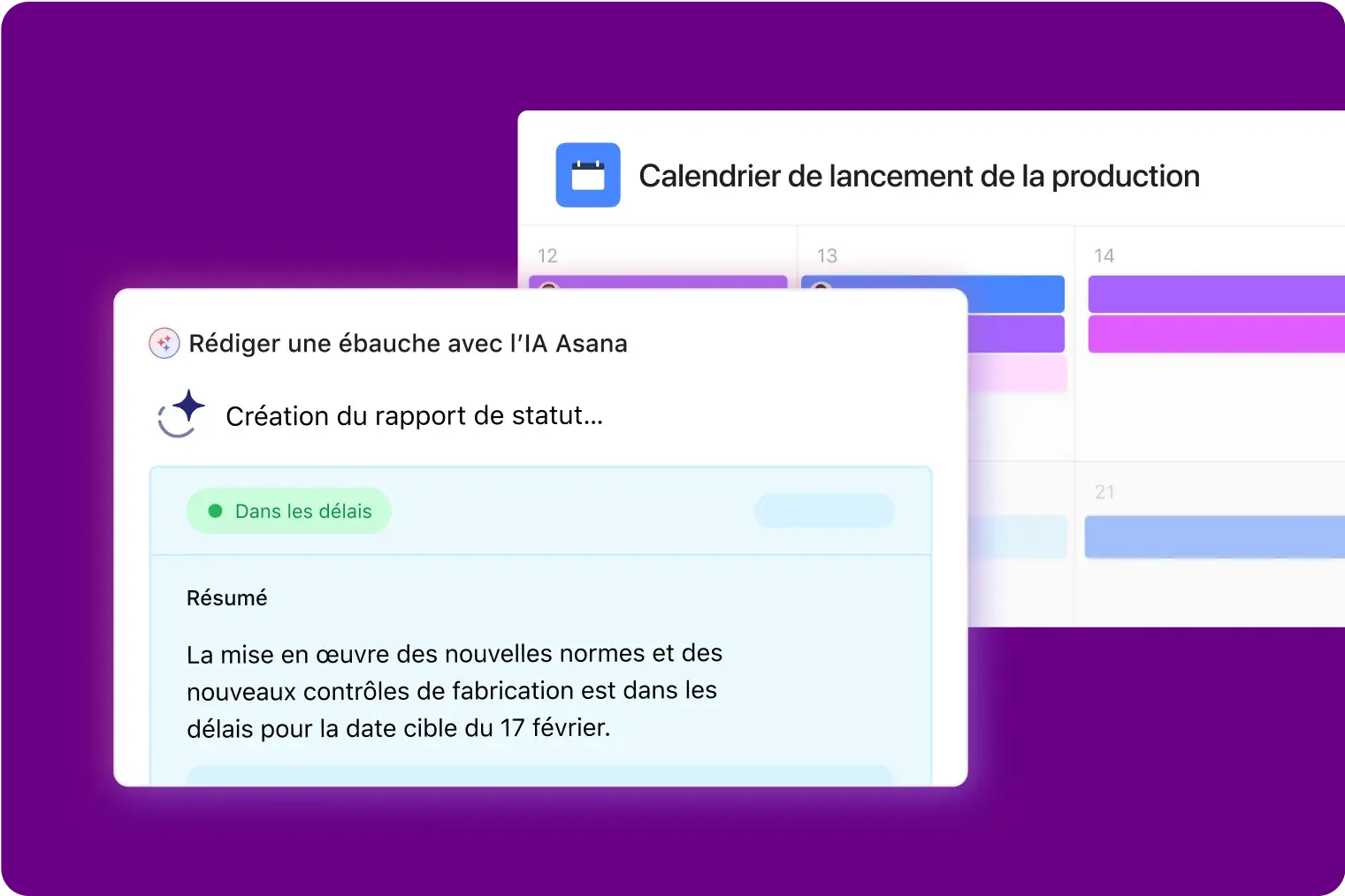 Lancez vos produits plus rapidement avec Asana - Interface utilisateur produit