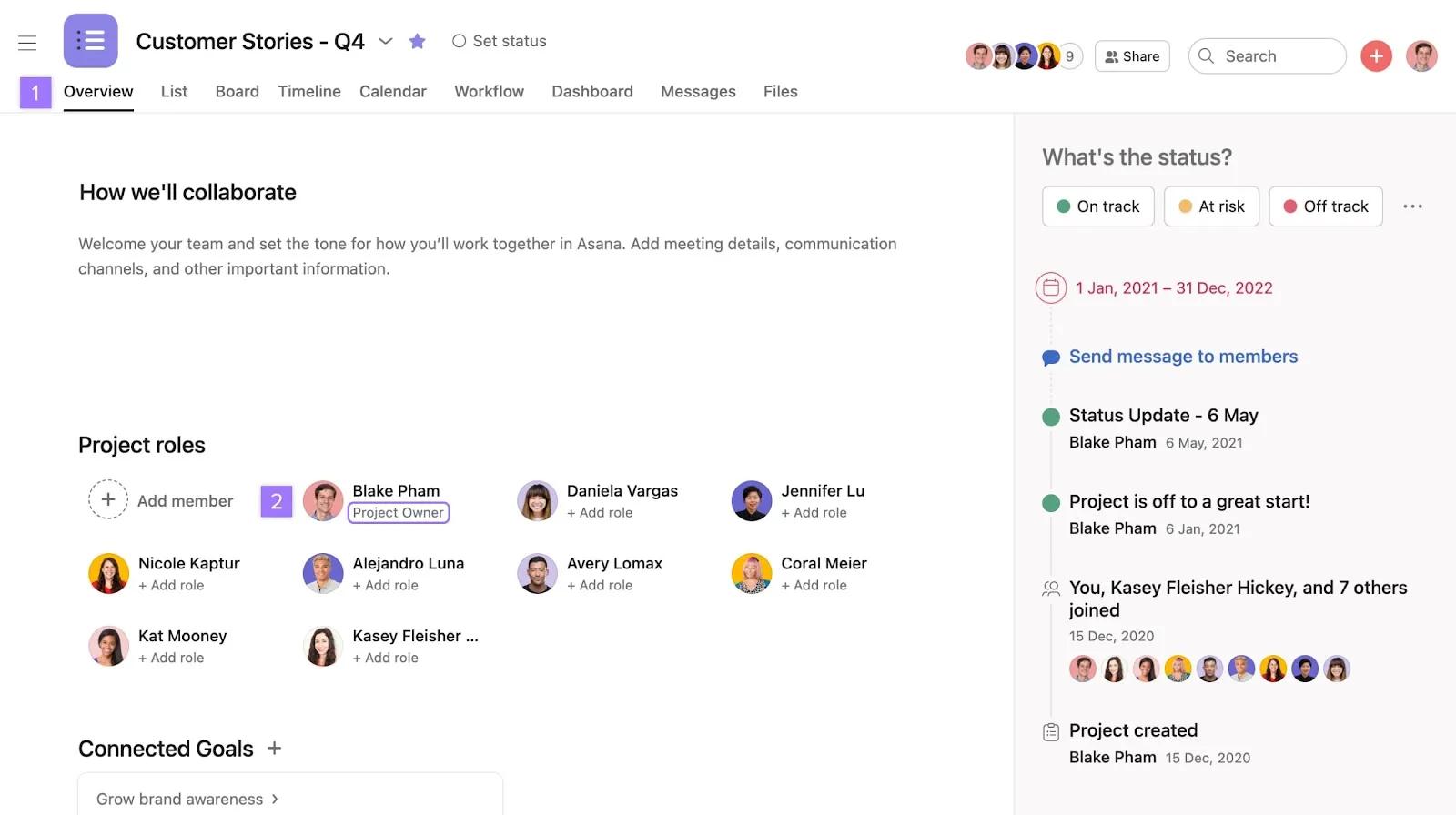 프로젝트 소유자 및 멤버