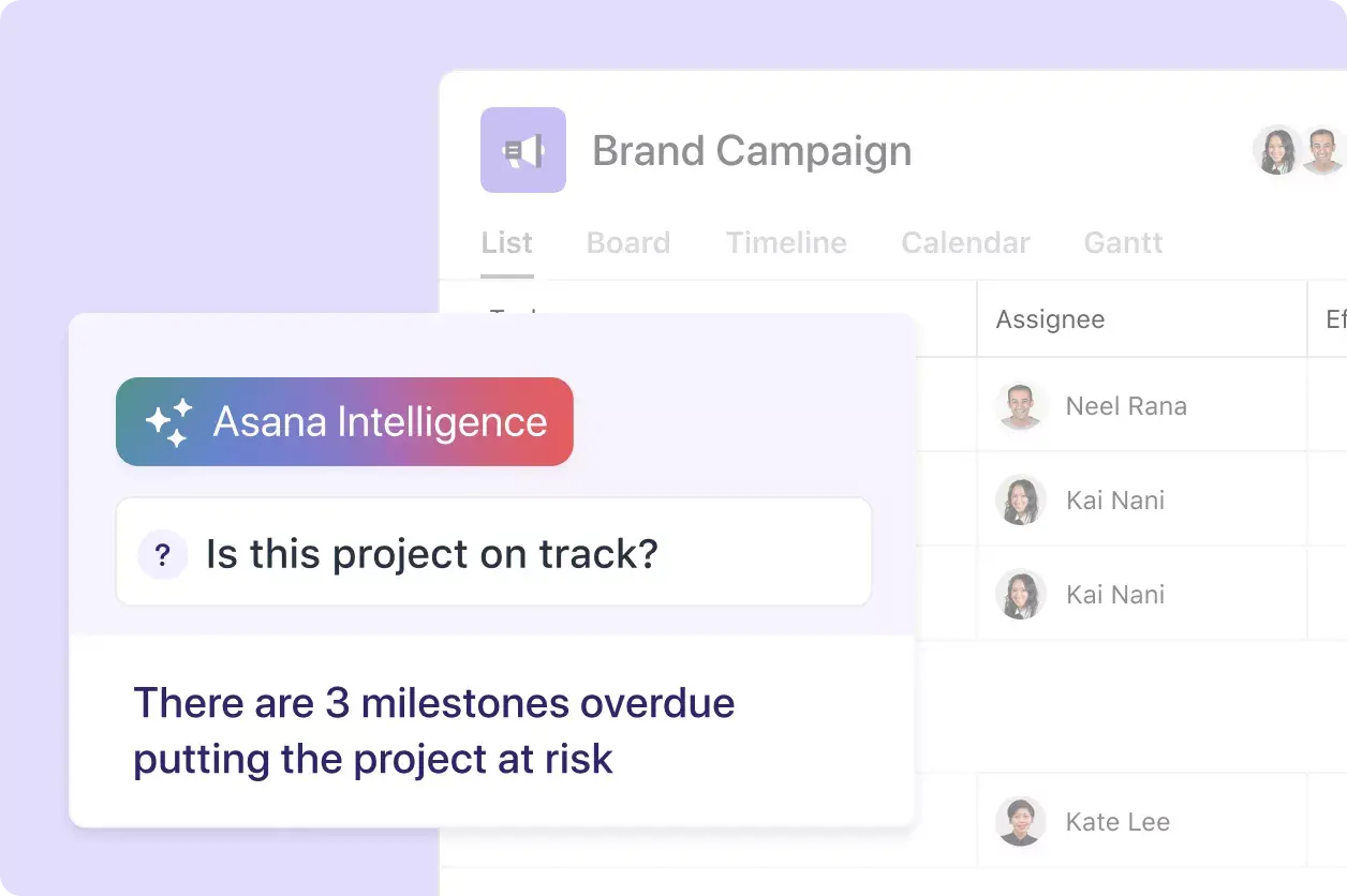 Asana AI 產品 UI 圖片 