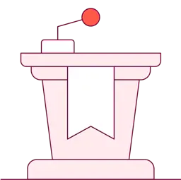 Illustration of a News Lectern