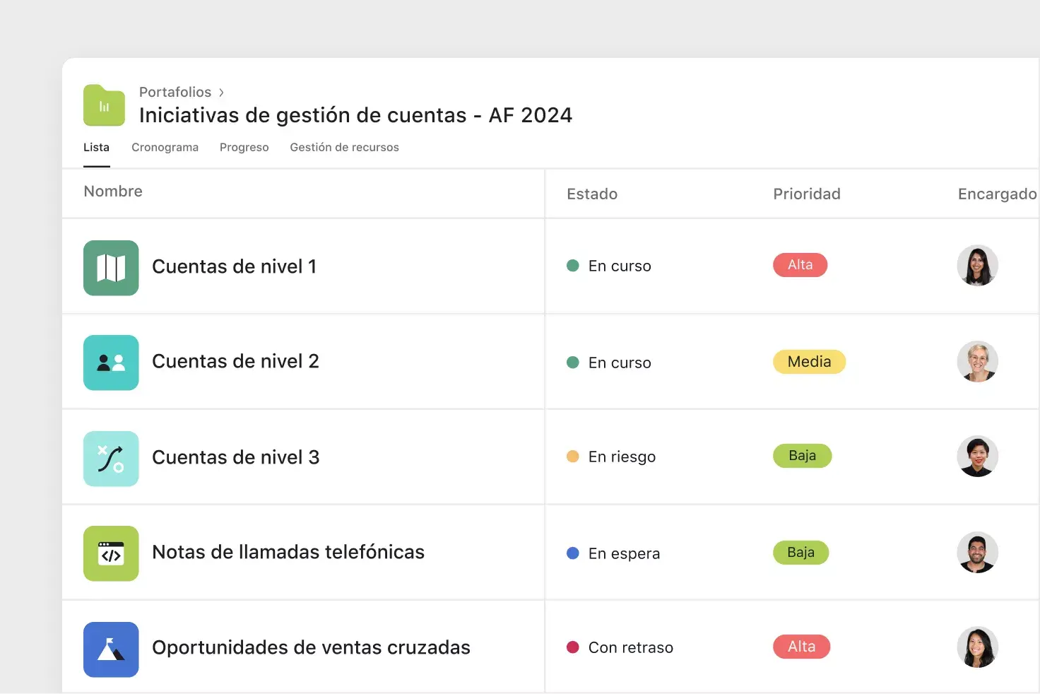 Asana te permite centrarte en los clientes