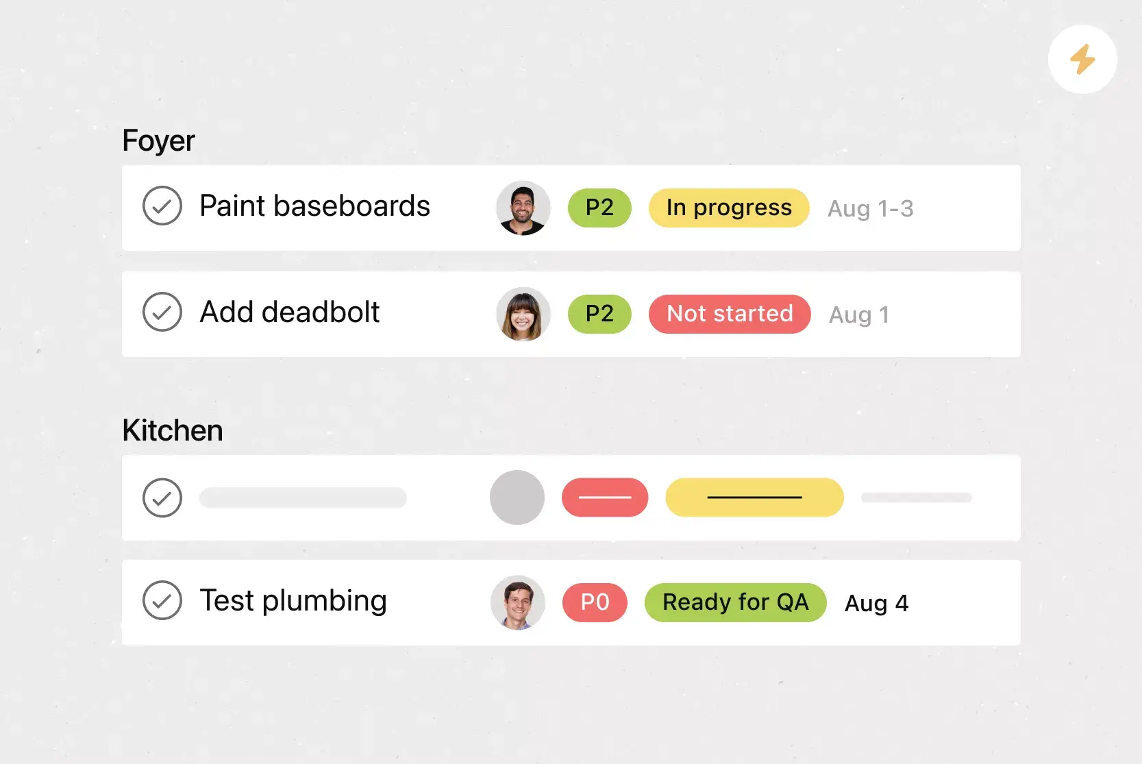 Bannerafbeelding punch list-sjabloon