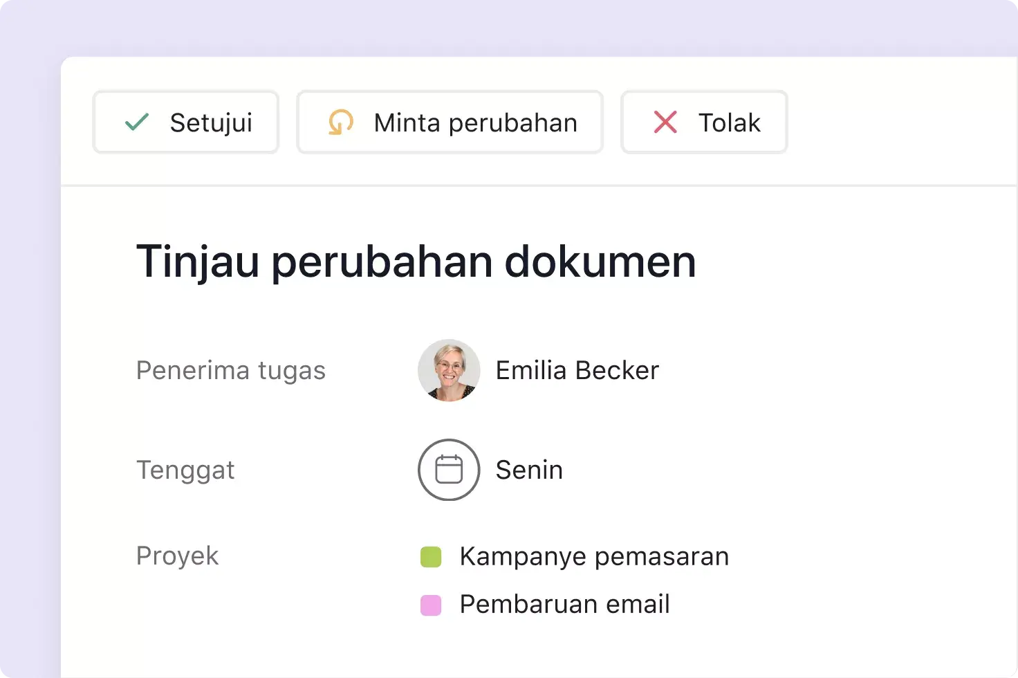 Percepat waktu peninjauan di Asana