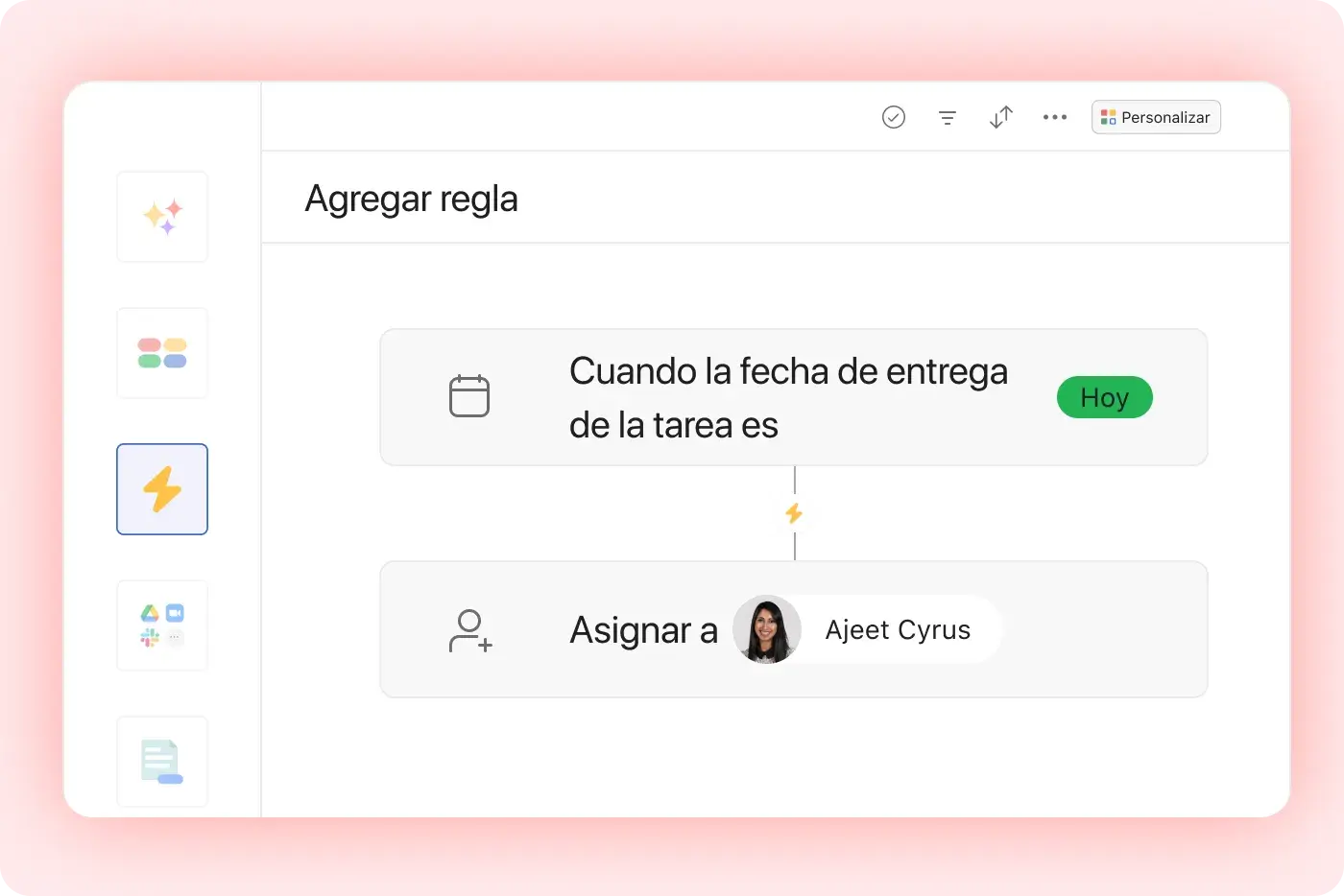 Ícono Crea una regla