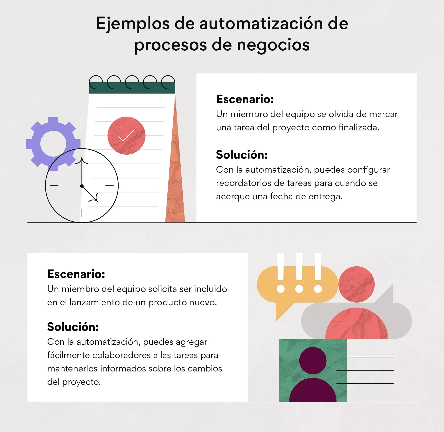 Ejemplos de automatización de procesos de negocios