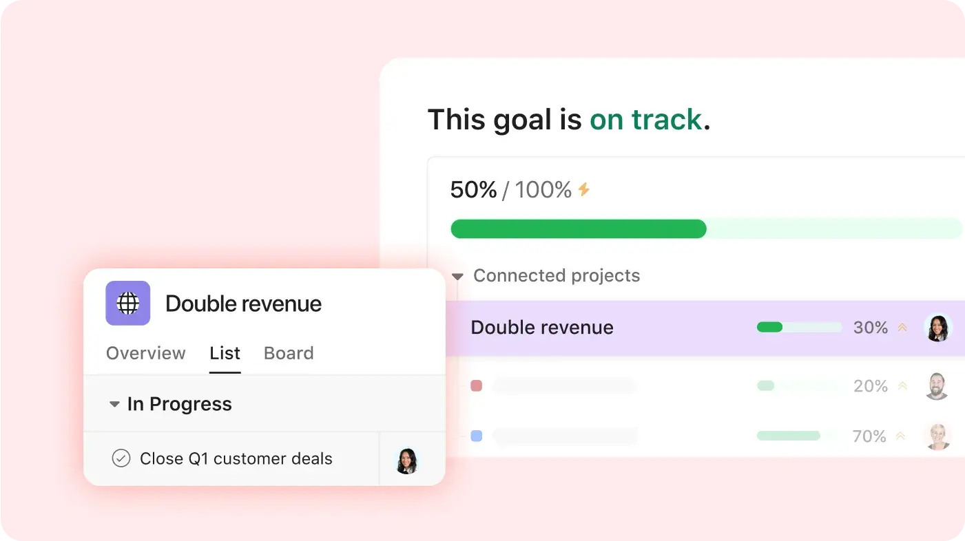 Set and track goals across your organization image