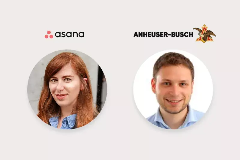 Imagem do banner do webinário “Como impulsionar o seu núcleo criativo: insights da Anheuser-Busch e da Asana”