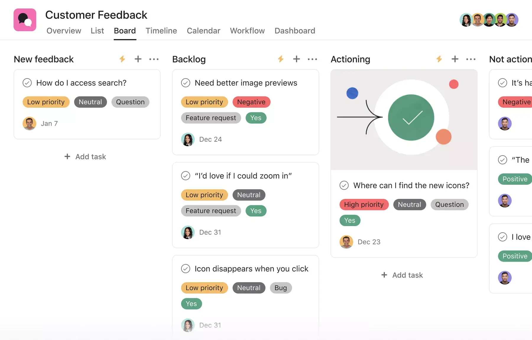 [Interface do produto] Exemplo de projeto de feedback do cliente (formato de quadro)