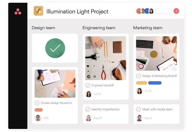 Coordinate across teams with Asana