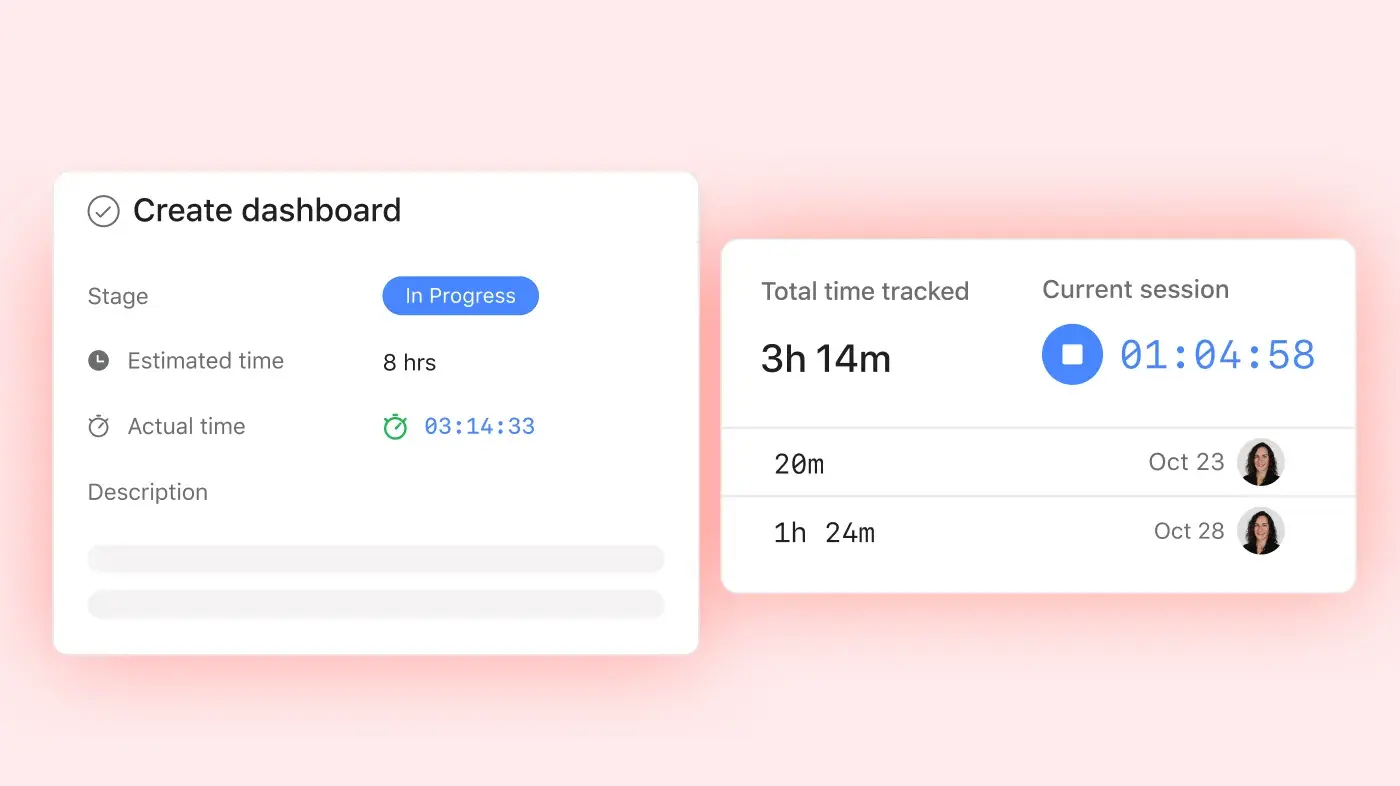 Image of employee tracking their Asana dashboard: Asana abstracted product UI