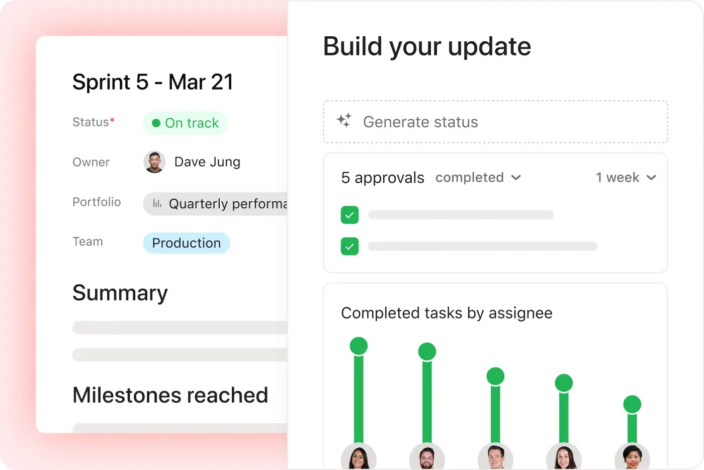 Create a status update icon