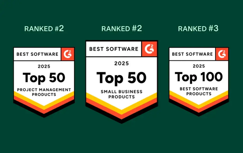 Official G2 award badge for 2025's Top 100 Best Software Products. This emblem recognizes the highest-rated software solutions, ranked by G2 based on authentic, verified user reviews and customer satisfaction.