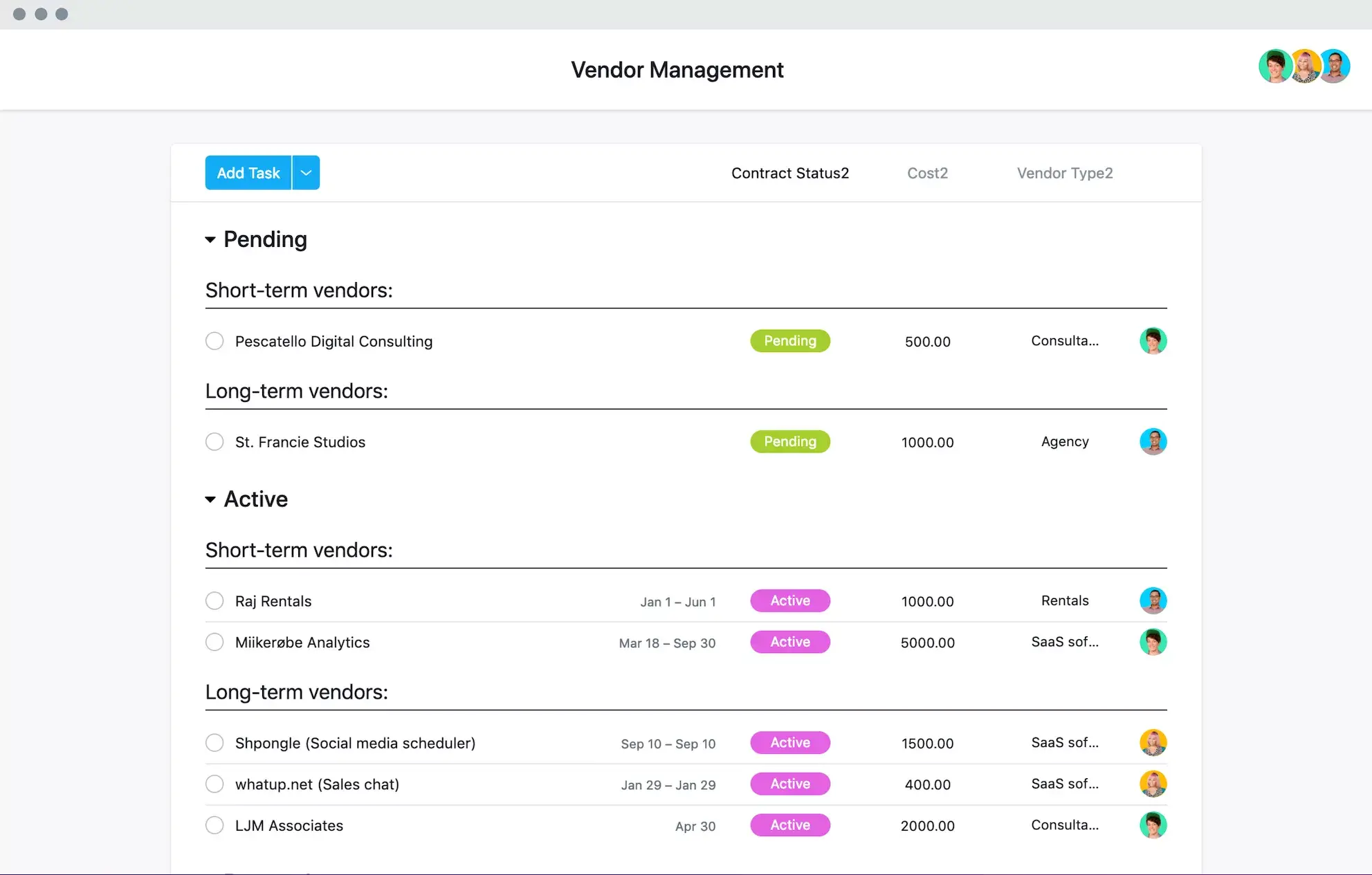 [Product UI] Vendor management