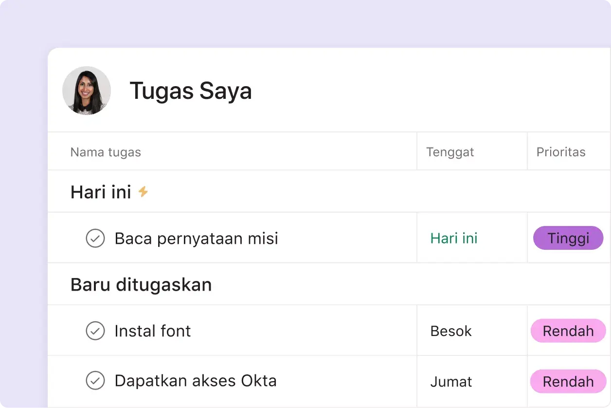 kelola onboarding di Asana