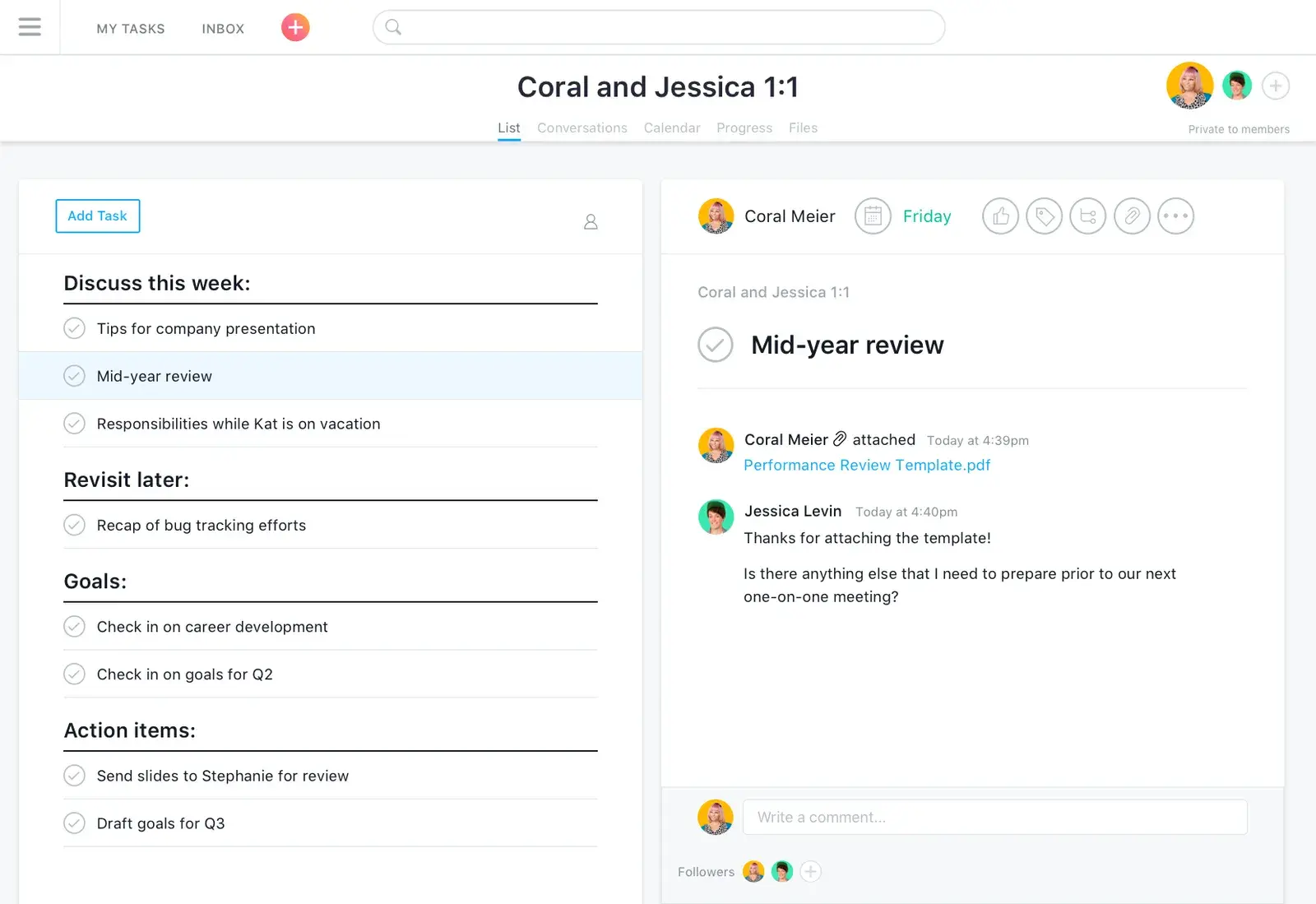 Asana team collaboration tool