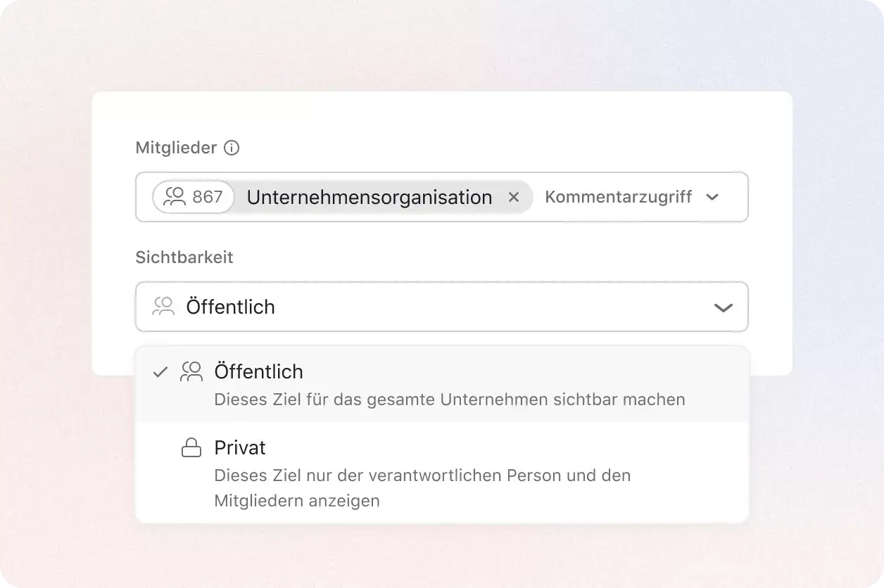 Arbeitsinhalte sicher mit anderen teilen – Symbol