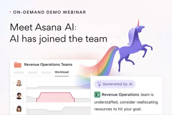 Product UI for Asana Intelligence Demo 